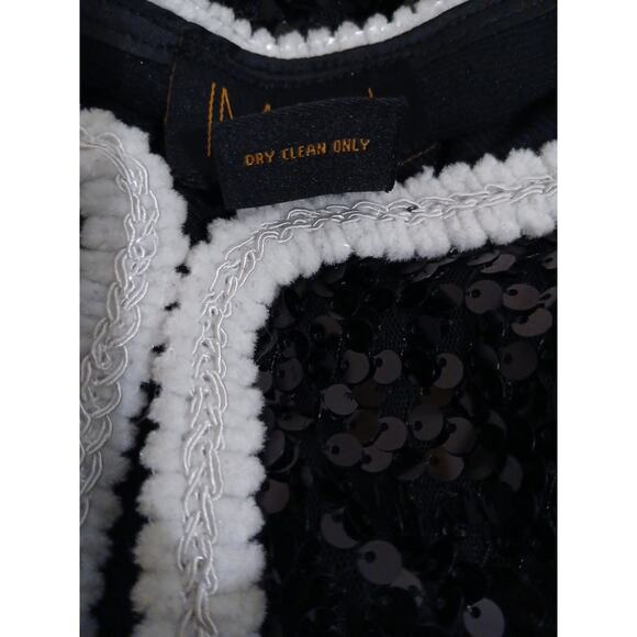 IMAN Global Chic Rock The Runway Sensational Sequin Blazer Jacket Sz Large Black - Picture 16 of 16